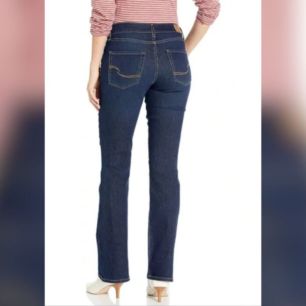 Signature by Levi Strauss Mid‑Rise Bootcut Jeans - Size 18 Short, Dark Wash - Picture 2 of 8